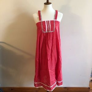 VINTAGE RED MIDI SUNDRESS